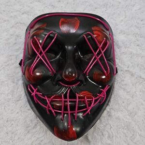 The Purge Halloween Scary Mask LED Light Up Battery Cosplay Rave Costume Party